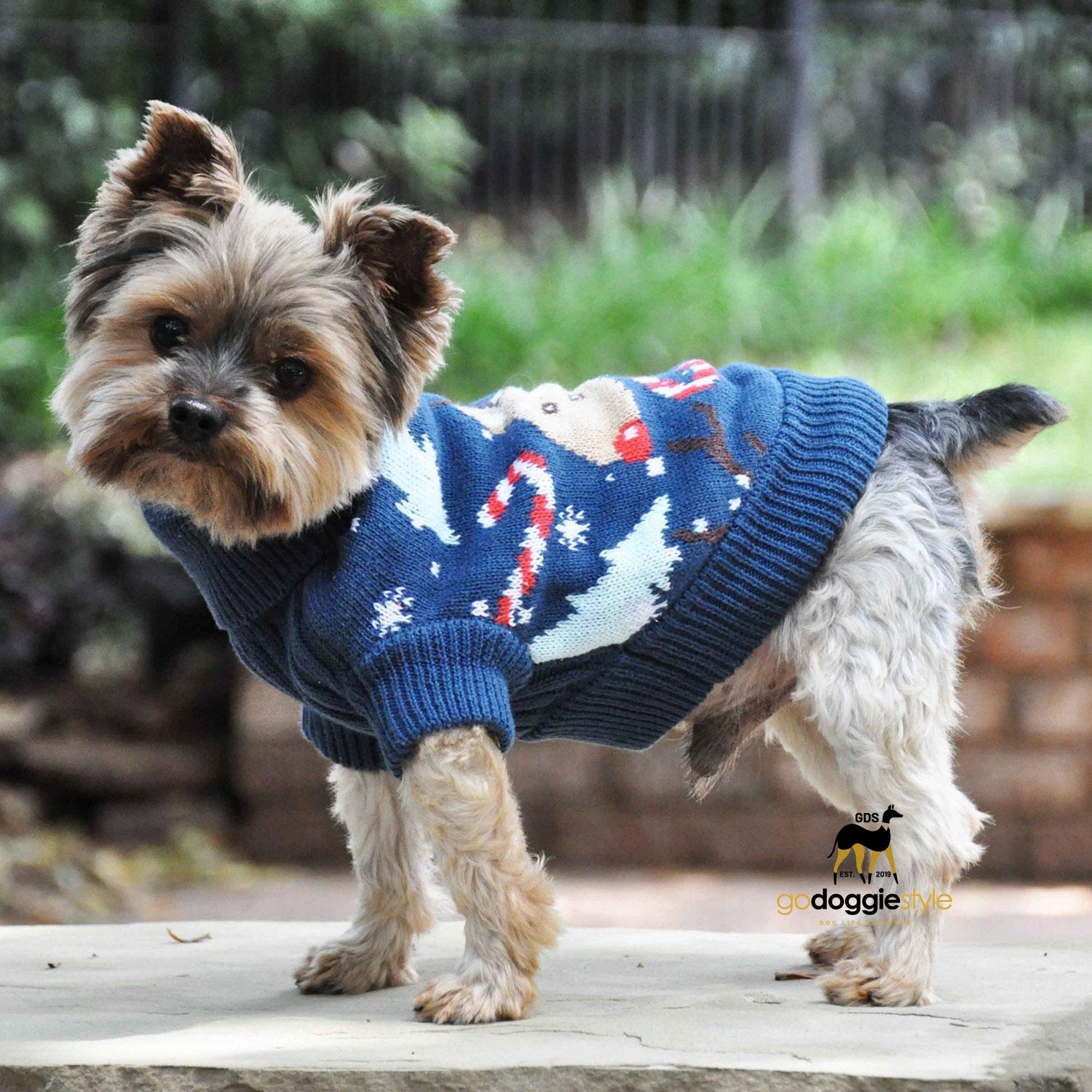 100% Combed Cotton Holiday Dog Sweater |Ugly Reindeer |Fall Winter Shirt |Thick Sweater | Size XXS to 3 XL | godoggiestyle
