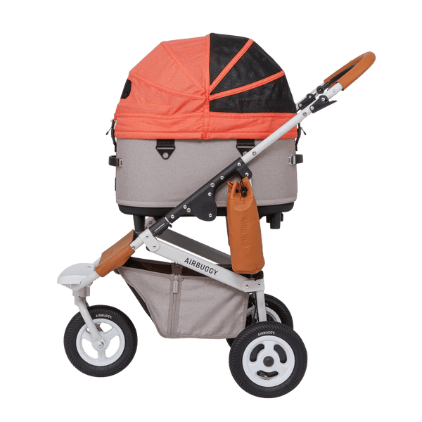 orange dog stroller AirBuggy Dome3 Regular Stroller Carrot, No-Bump Ride