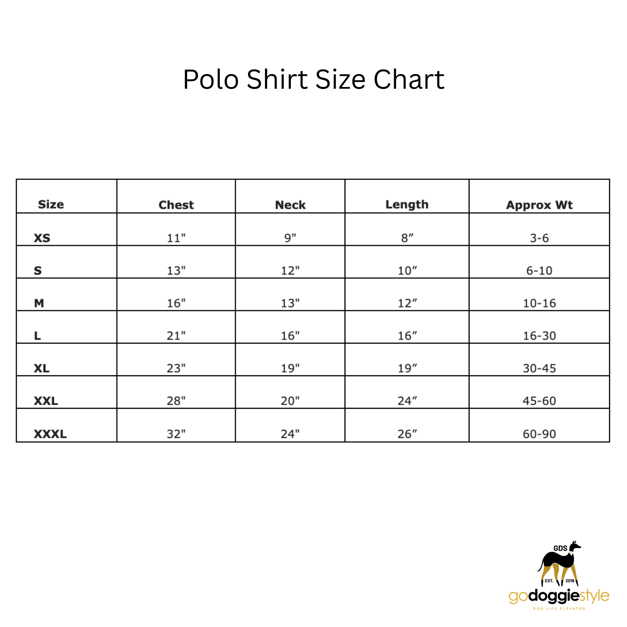 100% Cotton Solid Dog Polo - Jet Black - Dog Polo Shirt - Two Button Dog Polo - Dog Shirt - Dog Top - Dog Costume - Easy Care - XS to 3 XL - godoggiestyle