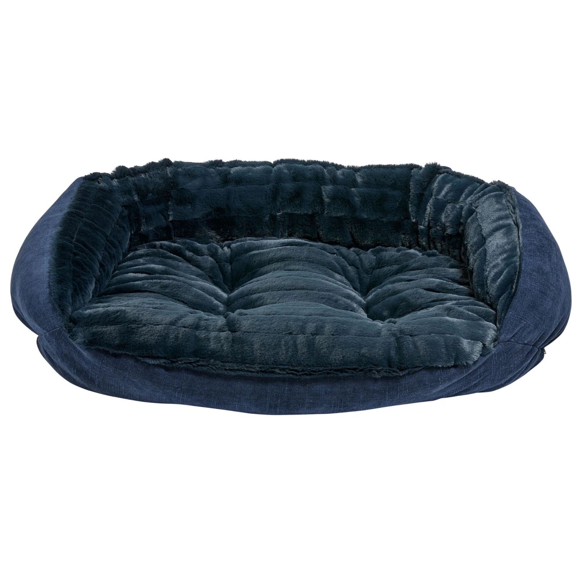 Majestic Blue / True Navy Bowsers Crescent Reversible Dog Bed