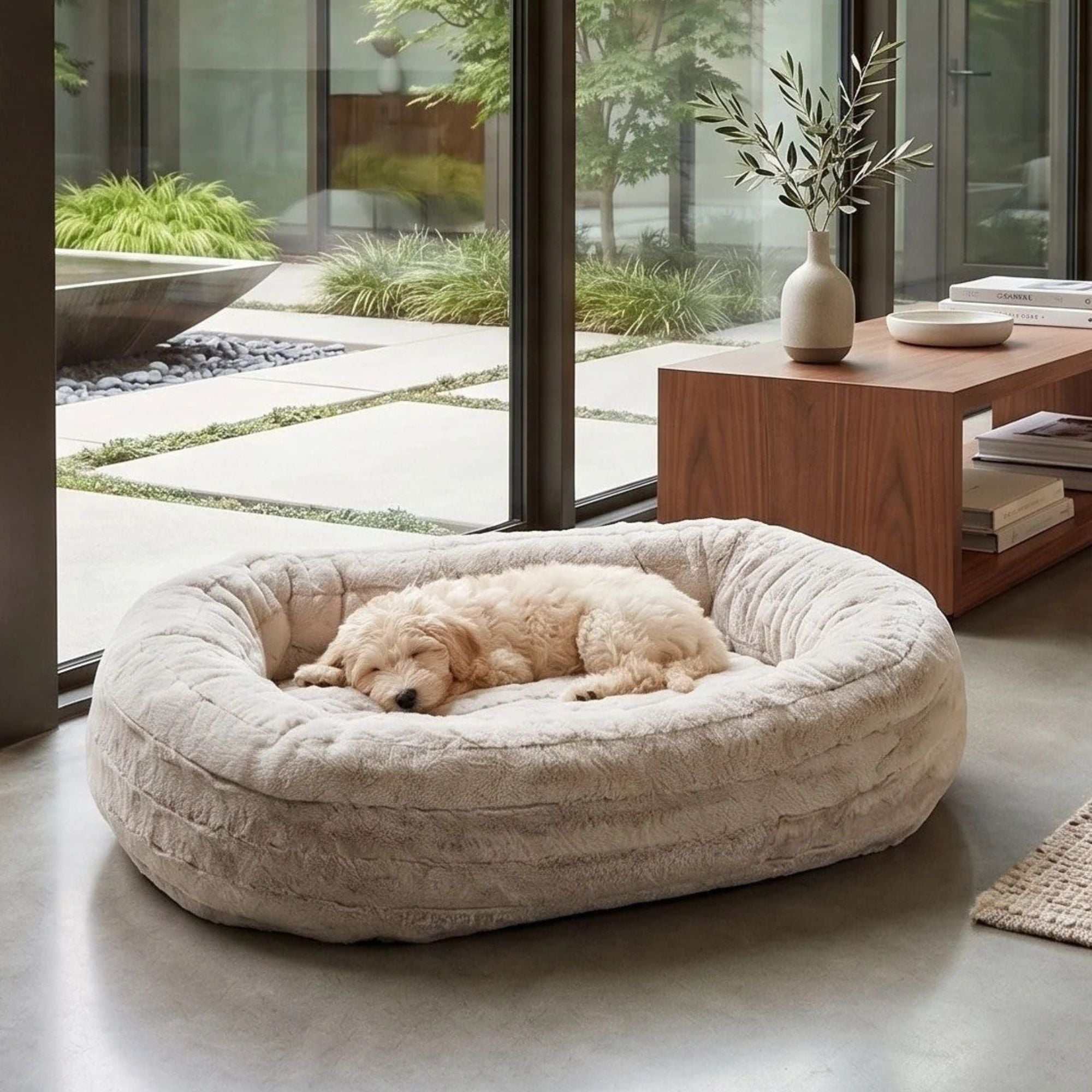 Bowsers Donut Dog Bed - Soft Textures