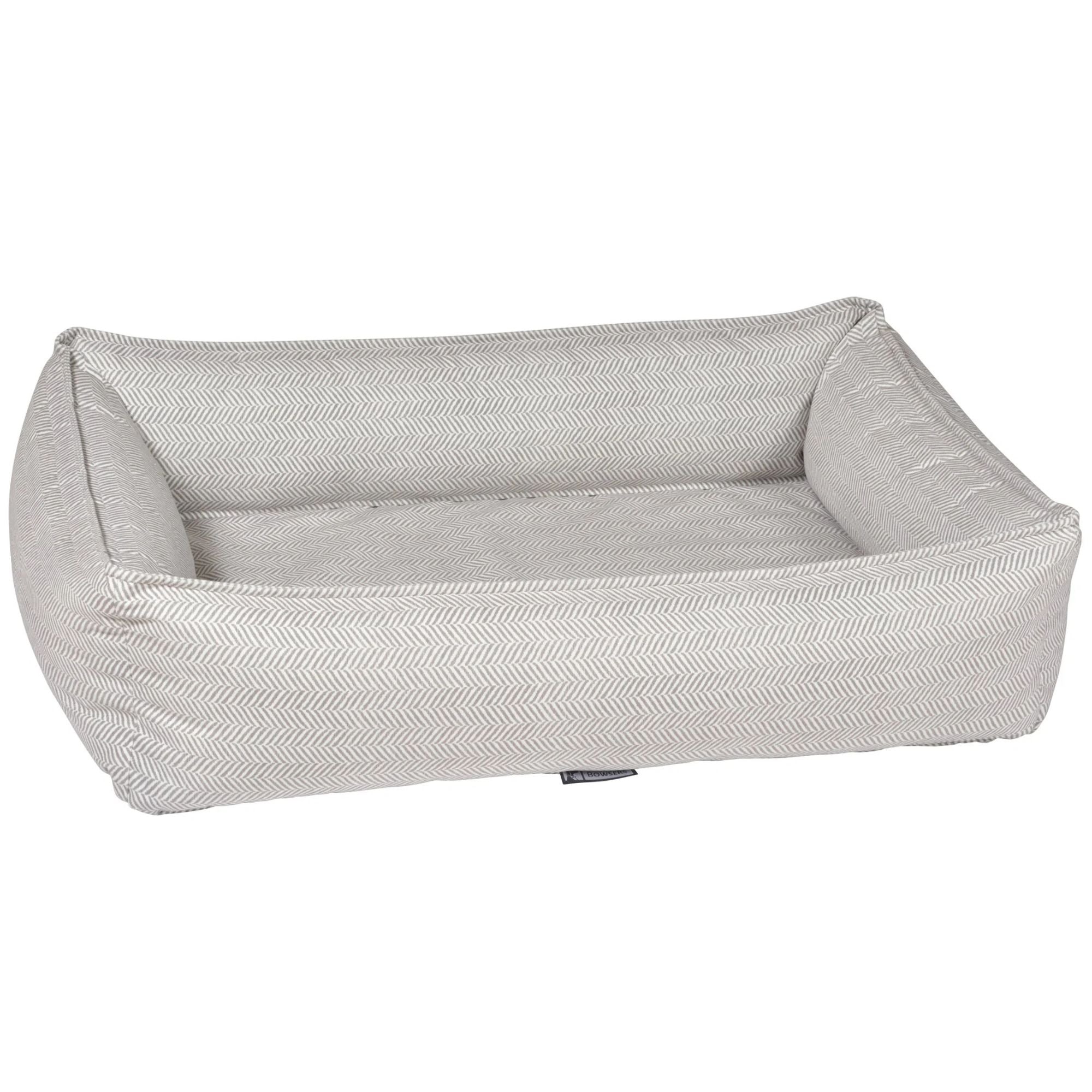 Taupe Herringbone Bowsers Urban Lounger Dog Bed