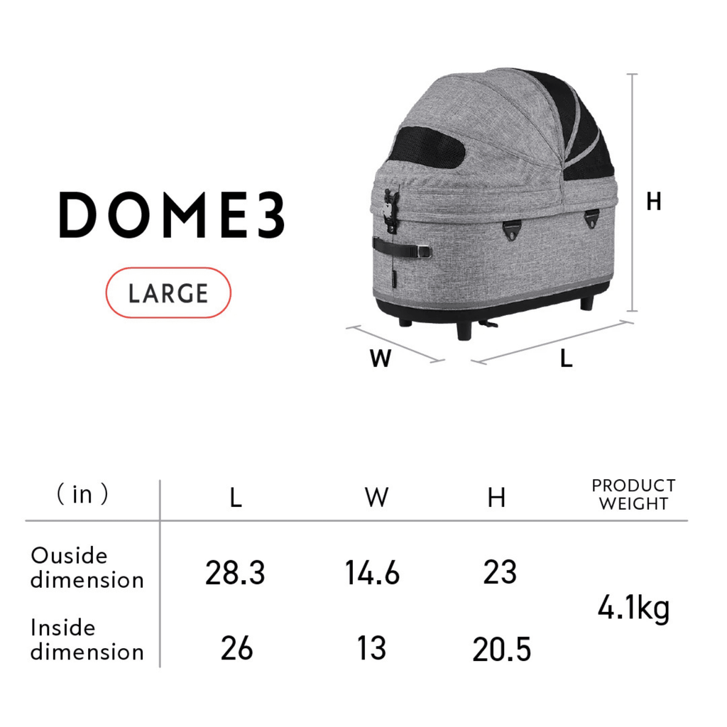 Dim Grey AirBuggy DOME3 Premier Large Dog Stroller – godoggiestyle