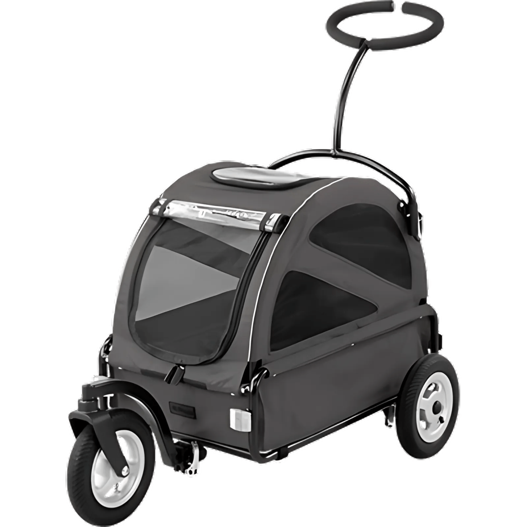 AirBuggy Cube Twinkle Pet Stroller – Charcoal, 55 lb Capacity Go