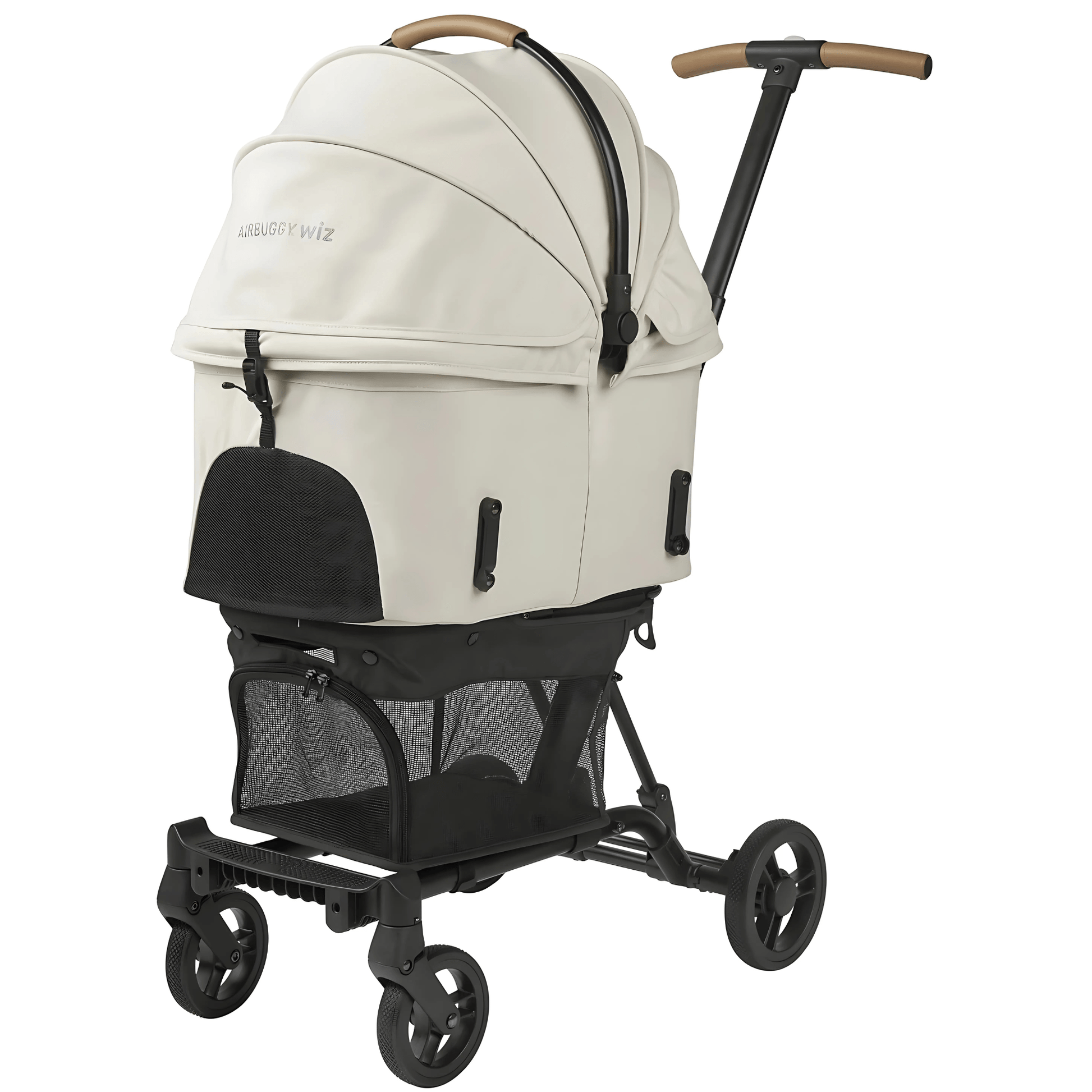 AirBuggy Wiz X Pet Stroller – Pearl White, Compact & Sleek | Go Doggie Style - godoggiestyle