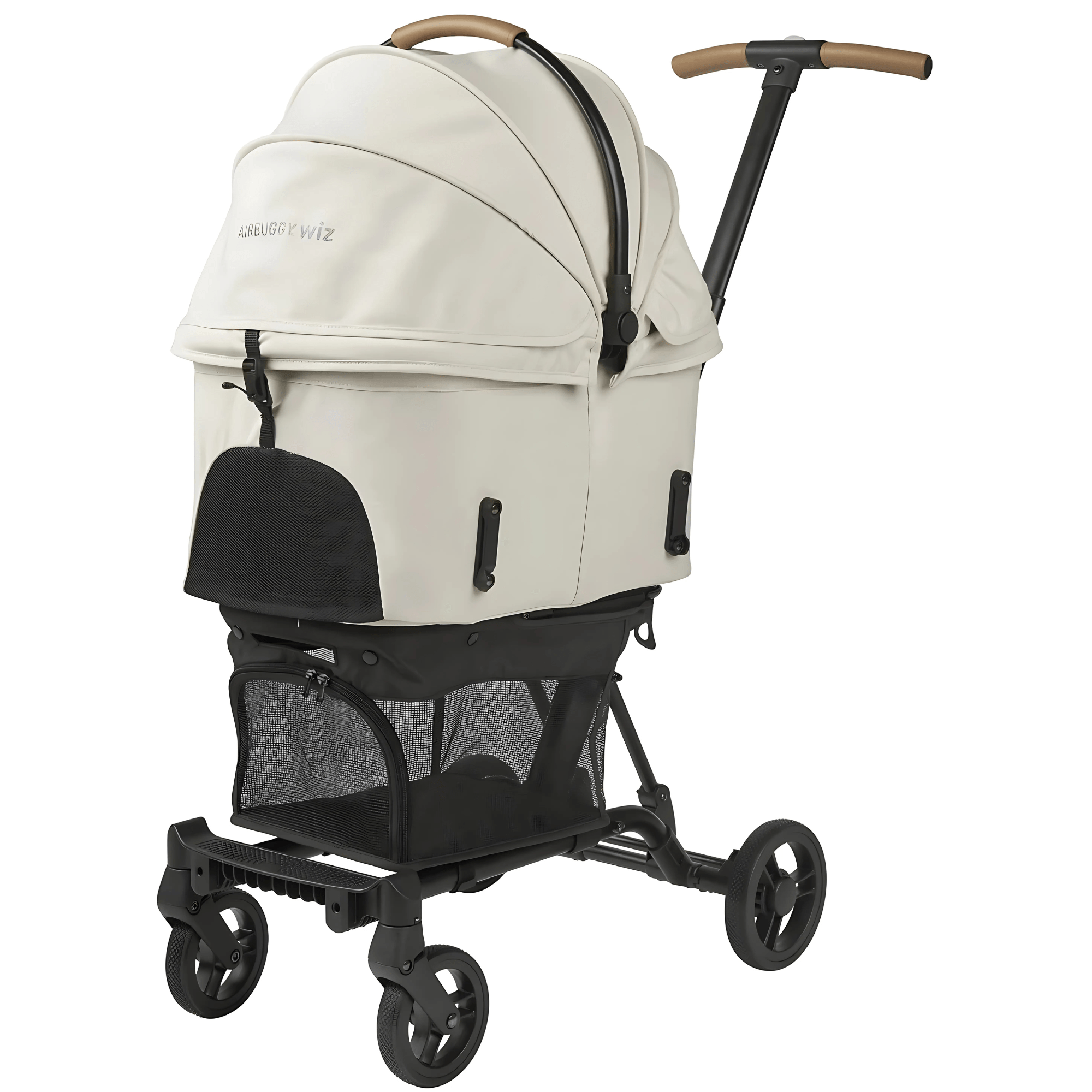 AirBuggy Wiz X Pet Stroller – Pearl White, Compact & Sleek | Go Doggie Style - godoggiestyle
