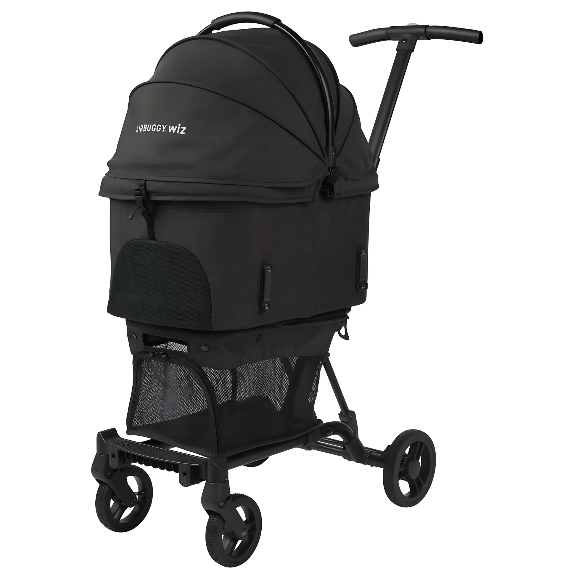 AirBuggy Wiz X Pet Stroller – True Black, Lightweight & Foldable | Go Doggie Style - godoggiestyle