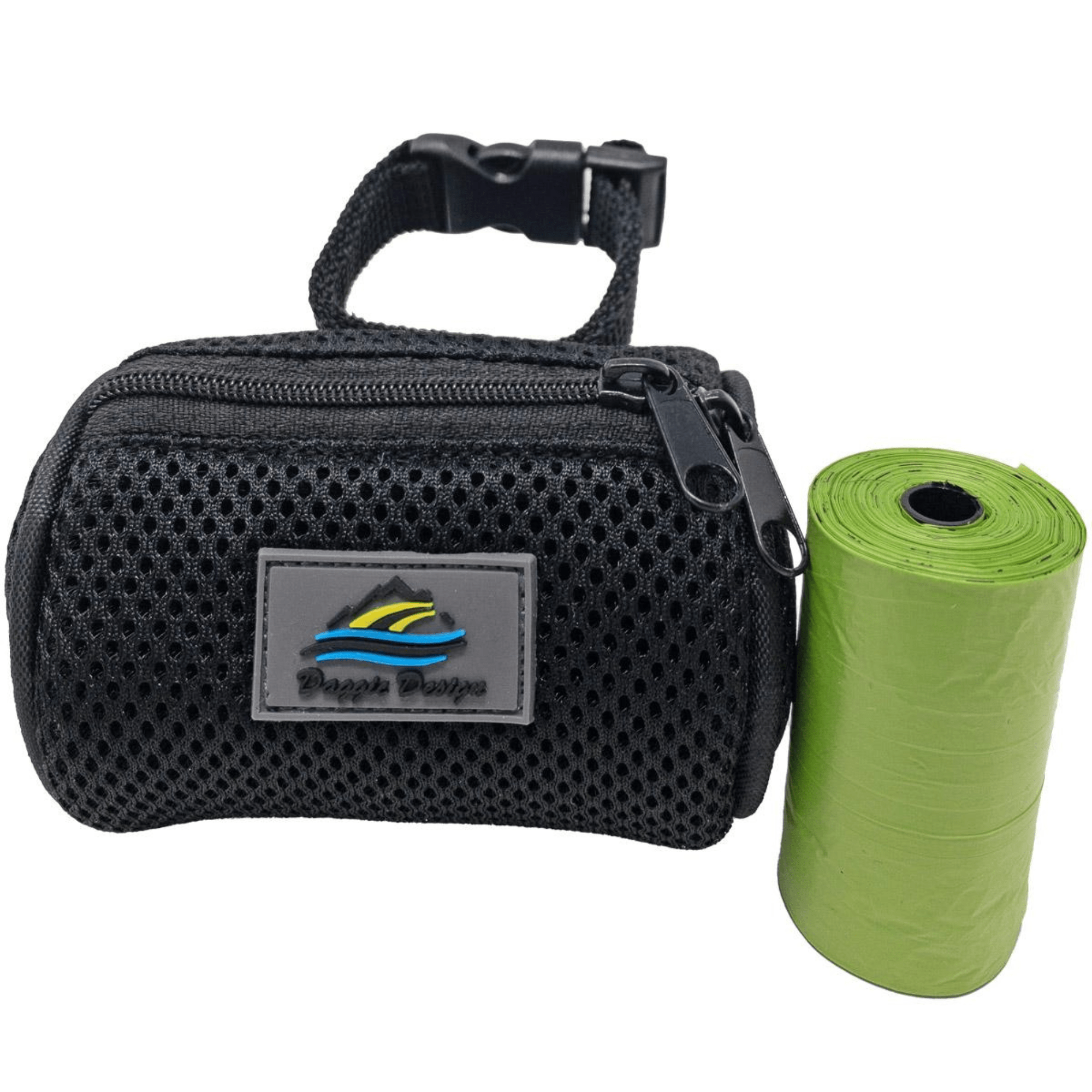 Black Dog Poop Bag Holder – Clips to Harness or Leash | Go Doggie Style - godoggiestyle