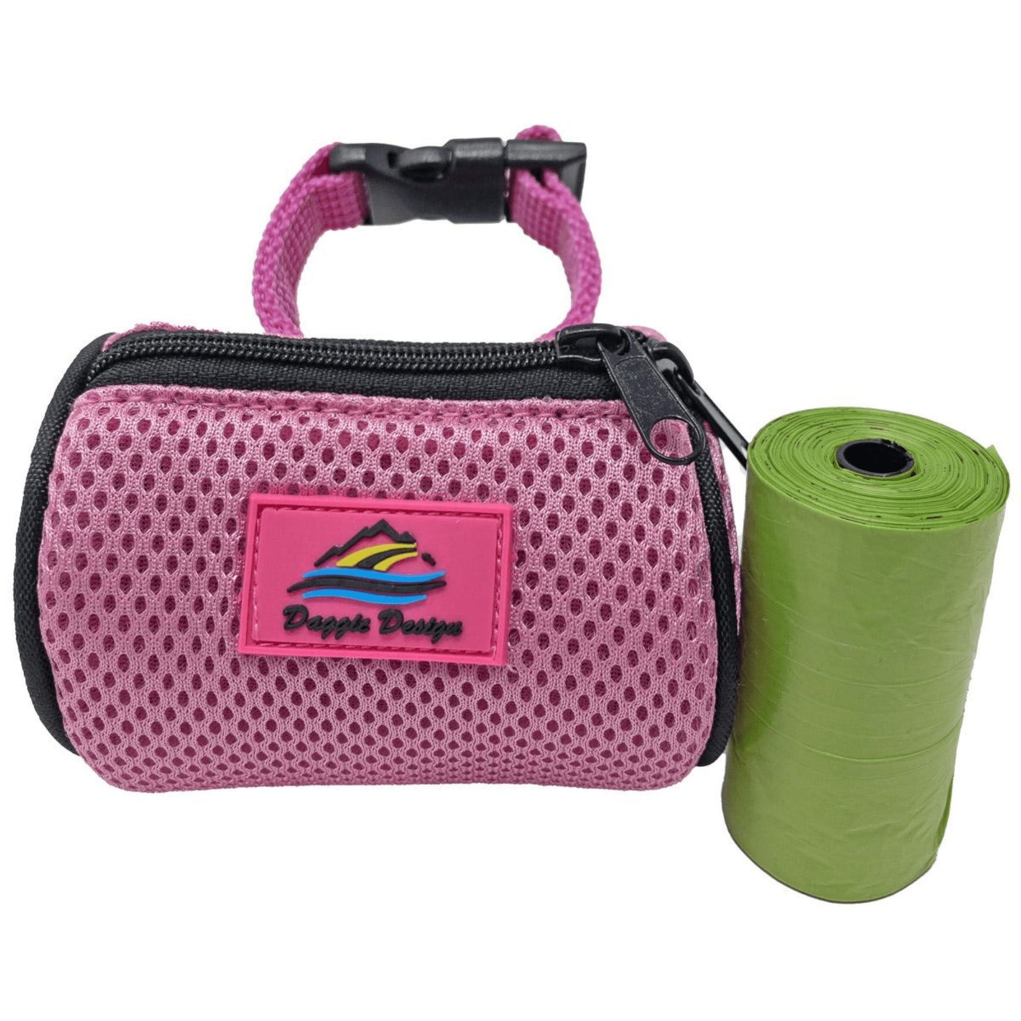 Candy Pink Dog Poop Bag Holder – Clips to Harness or Leash | Go Doggie Style - godoggiestyle