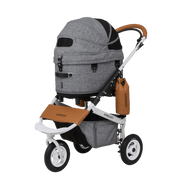 Earth Grey DOME3 Dog Stroller by Airbuggy (REGULAR) - godoggiestyle