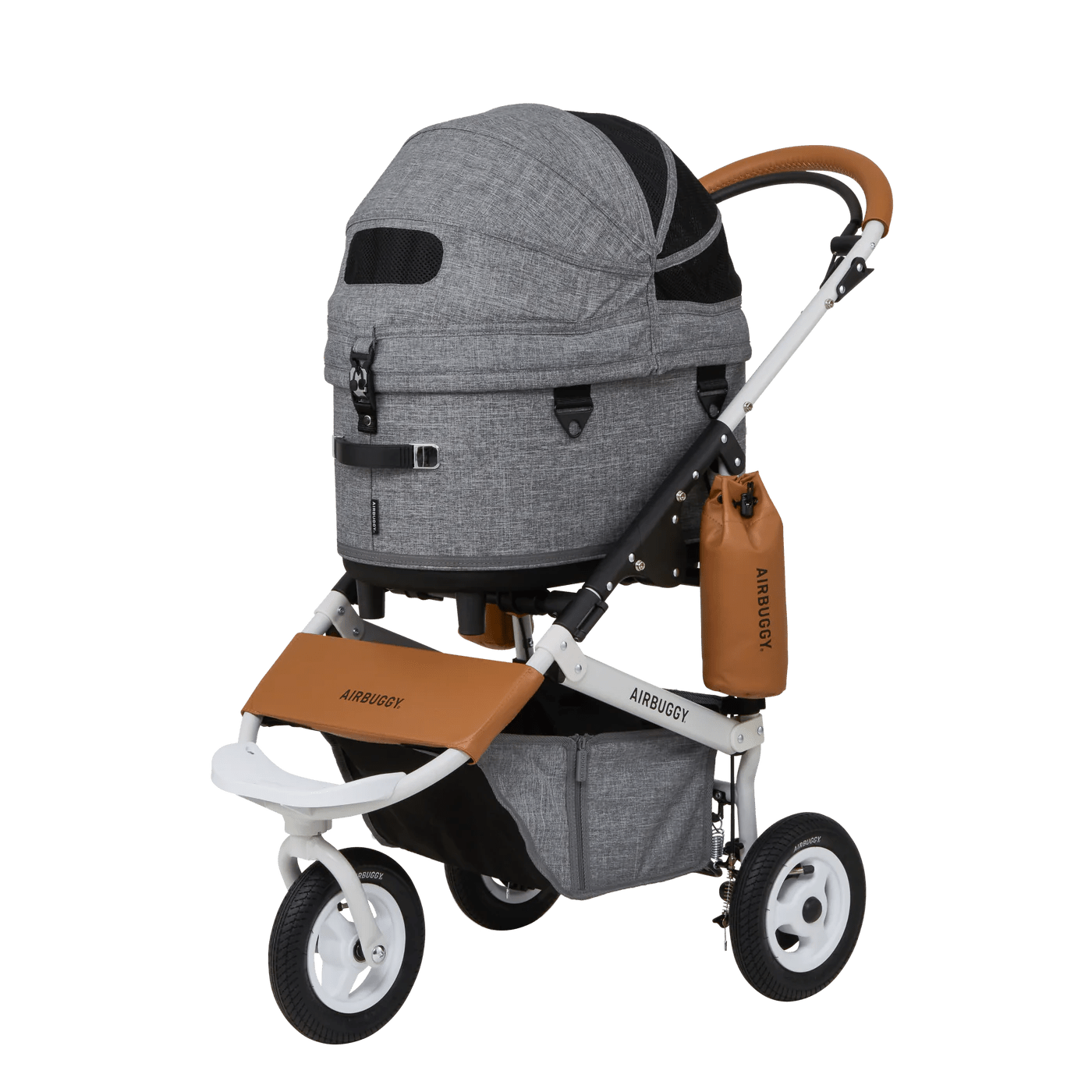 Earth Grey DOME3 Dog Stroller by Airbuggy (REGULAR) - godoggiestyle