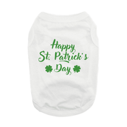 Happy St. Patrick's Day Dog Shirt - White - godoggiestyle
