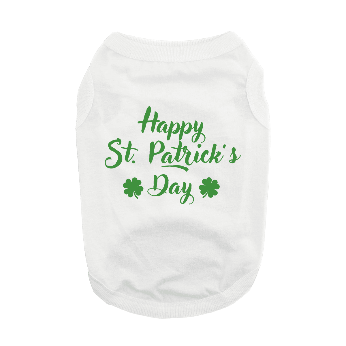 Happy St. Patrick's Day Dog Shirt - White - godoggiestyle