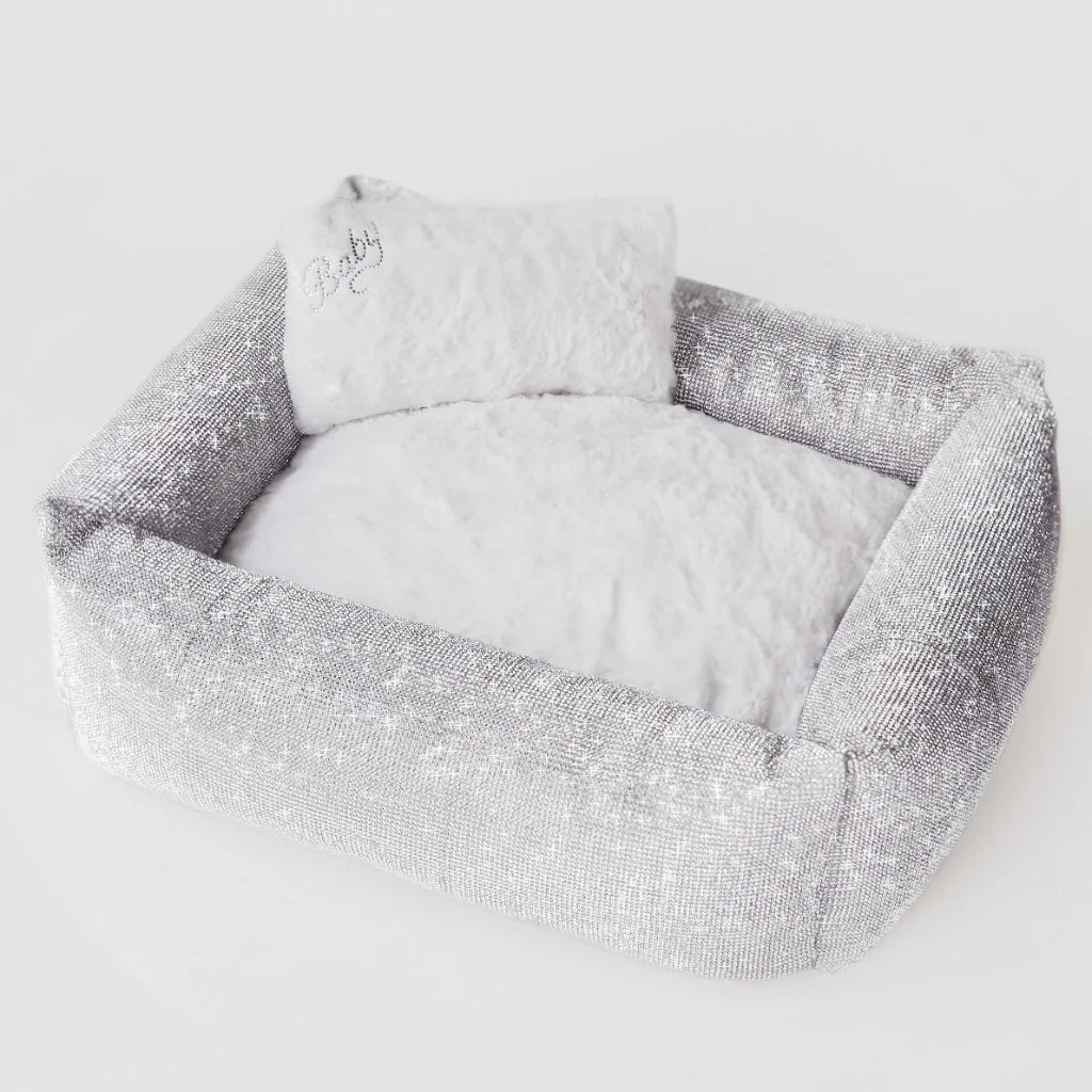 Imperial Crystal Dog Bed - For Dogs Up To 35 lbs - 2 Color Options - Made In USA - godoggiestyle