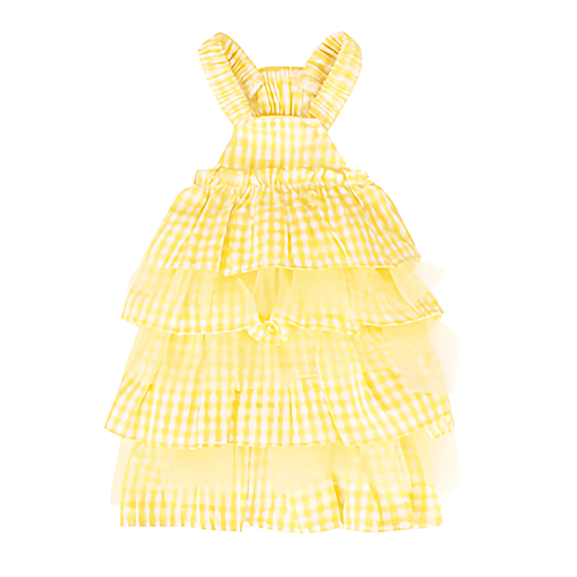 Puppy Angel® Check Linen Cancan Dog Dress – 3 Designer Colors - godoggiestyle