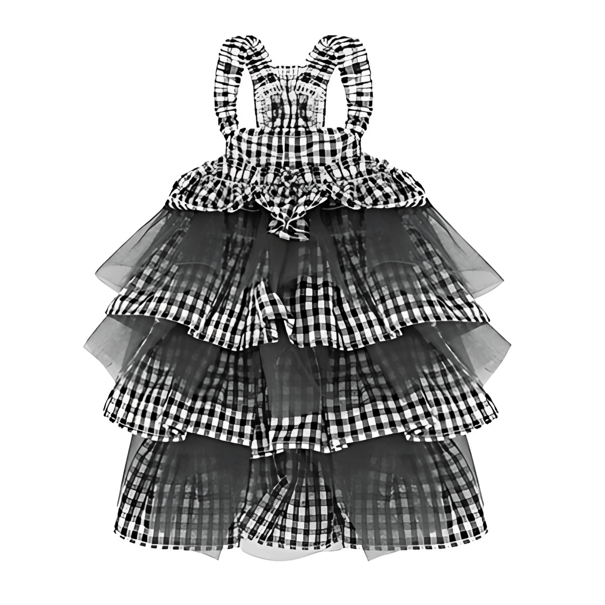 Puppy Angel® Check Linen Cancan Dog Dress – 3 Designer Colors - godoggiestyle