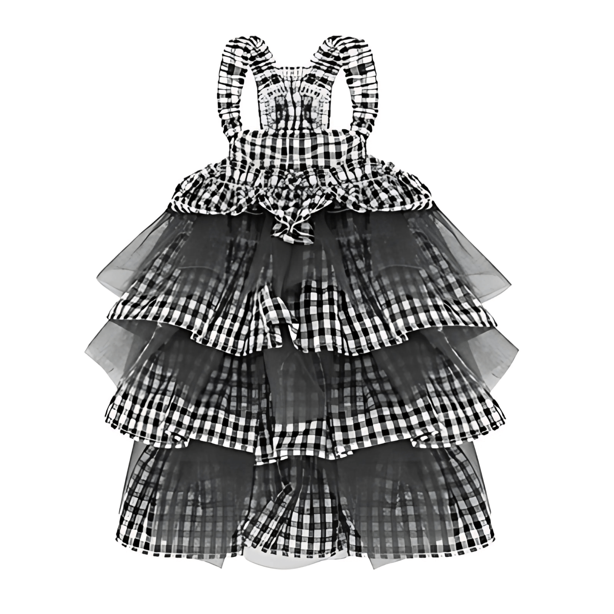 Puppy Angel® Check Linen Cancan Dog Dress – 3 Designer Colors - godoggiestyle