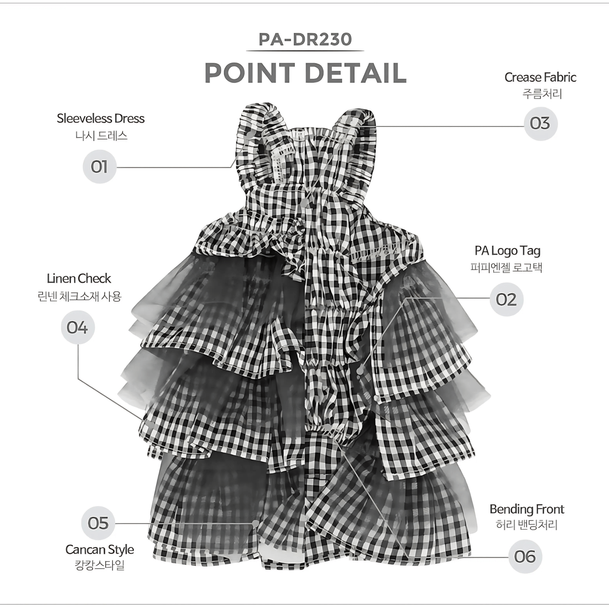 Puppy Angel® Check Linen Cancan Dog Dress – 3 Designer Colors - godoggiestyle