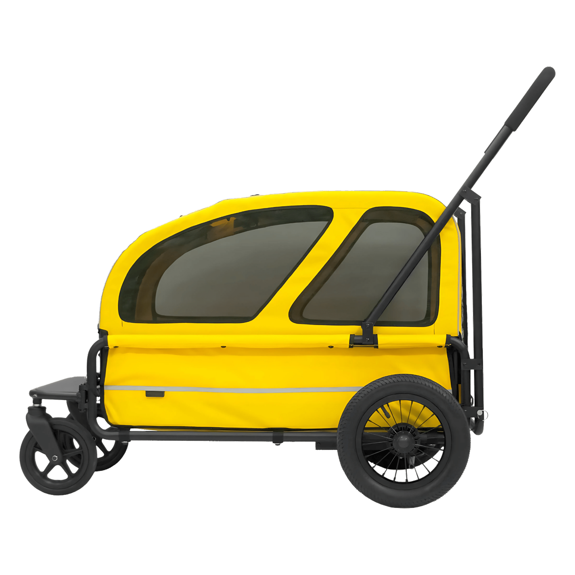 Smile Yellow Carriage Pet Cart Dog Stroller by Airbuggy - godoggiestyle