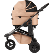 Twill Mocha DOME3 Dog Stroller by Airbuggy (REGULAR) - godoggiestyle