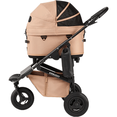 Twill Mocha DOME3 Dog Stroller by Airbuggy (REGULAR) - godoggiestyle