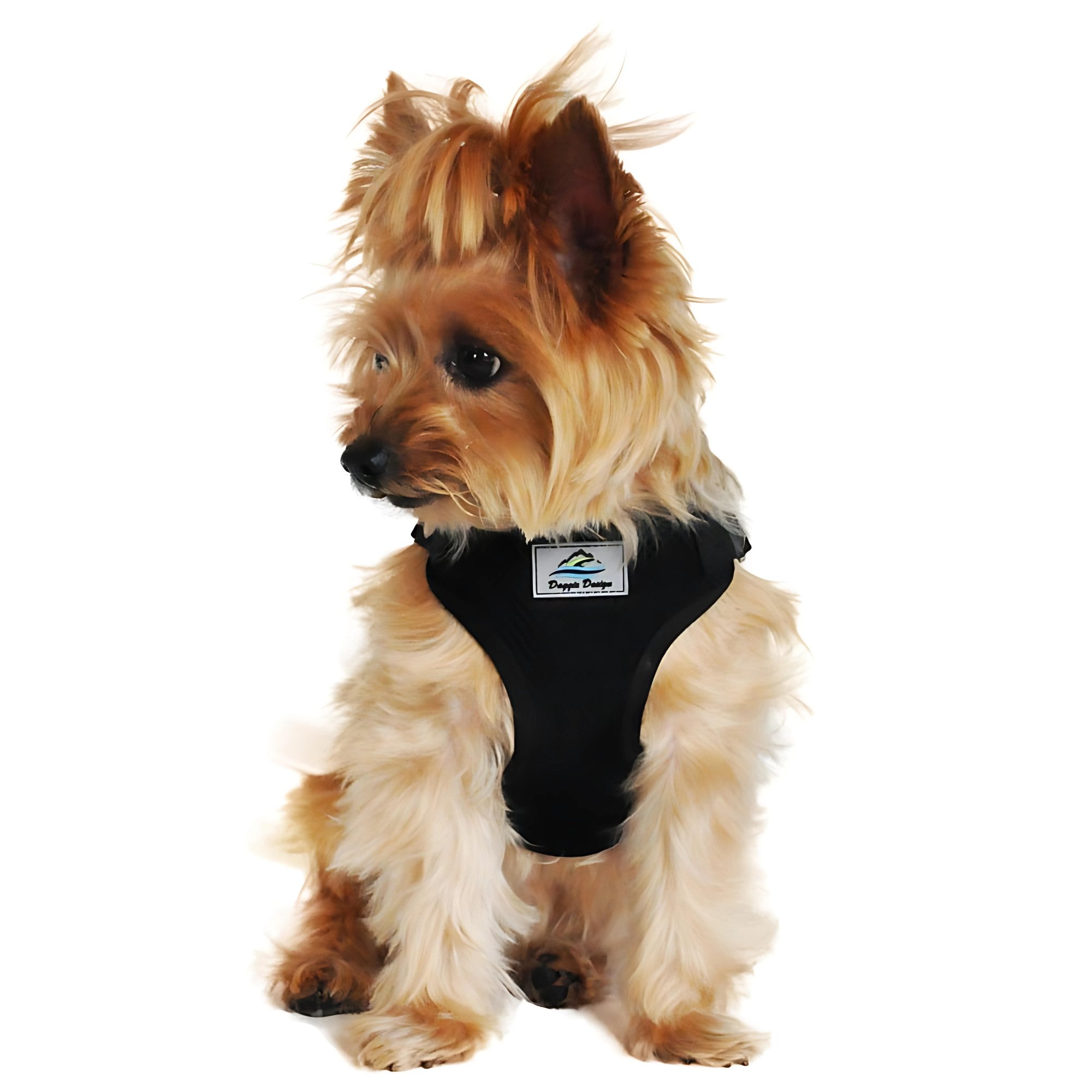 Wrap and Snap Choke Free Dog Harness - Black - godoggiestyle