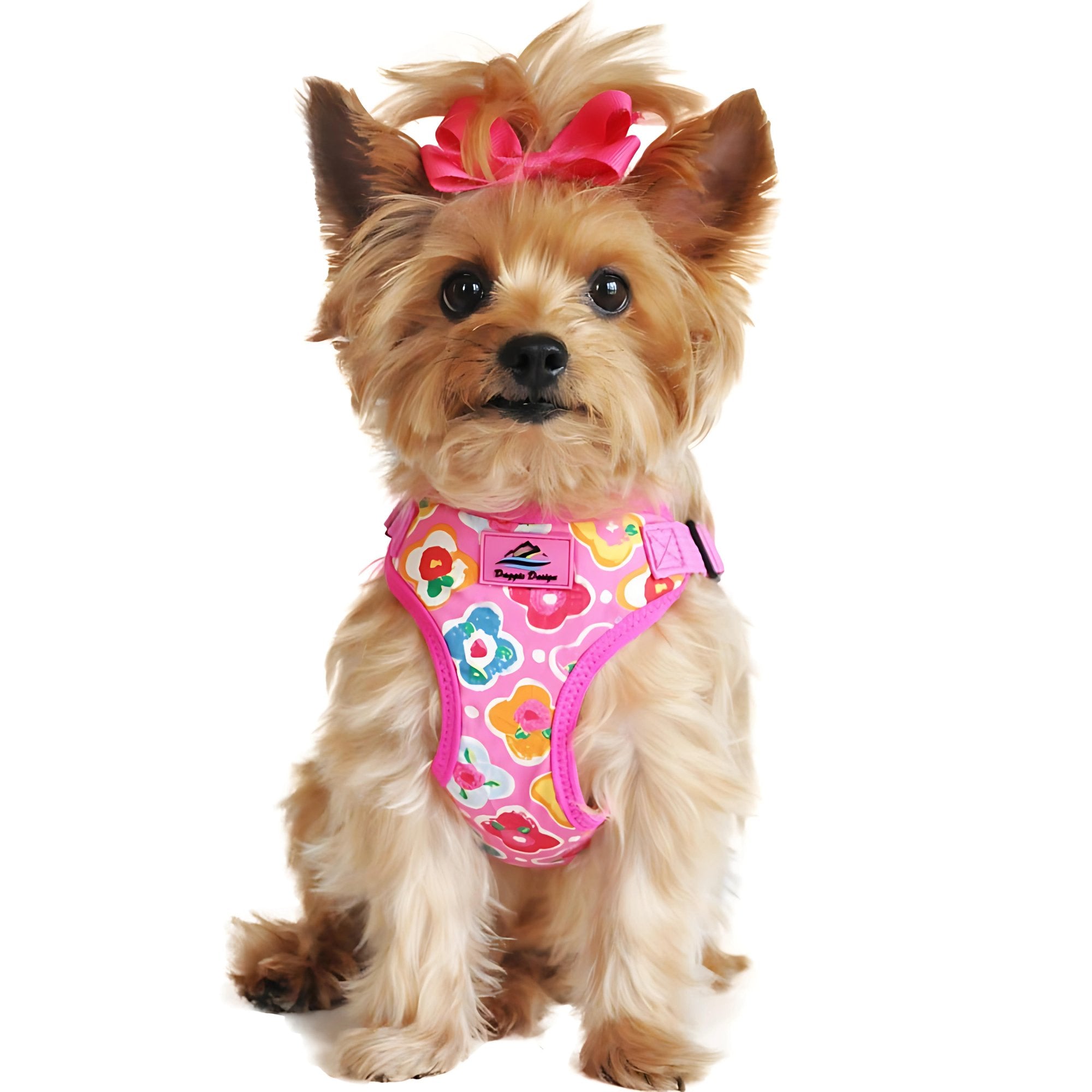 Wrap and Snap Choke Free Dog Harness - Maui Pink - godoggiestyle