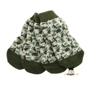 100% Cotton Non-Skid Dog Socks - Green Camo - Protective Dog Socks - XS to XL - godoggiestyle