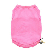 100% Cotton Solid Dog Tank Top - Carnation Pink - Spring Summer Dog Shirt - Dog Tee - Easy Care - Size XS to 3 XL - Dogs 3 to 90 lbs - godoggiestyle