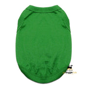 100% Cotton Solid Dog Tank Top - Emerald Green - Spring Summer Dog Shirt - Dog Tee - Easy Care - Size XS to 3 XL - Dogs 3 to 90 lbs - godoggiestyle