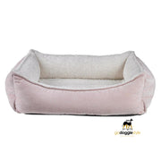 Blush (Microvelvet) Dog Oslo Ortho Bed by Bowsers Pet Products (Diamond) - godoggiestyle