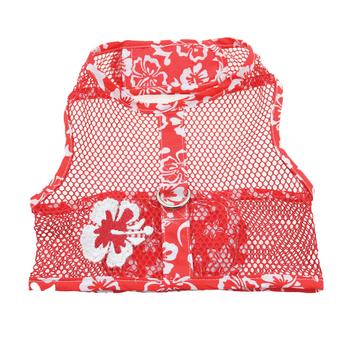 Cool Mesh Harness Hawaiian Hibiscus - Red - godoggiestyle