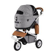 Earth Grey DOME3 Dog Stroller by Airbuggy (LARGE)-godoggiestyle