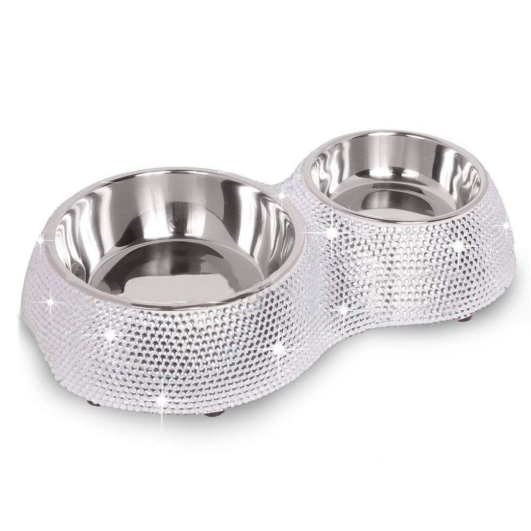 Hello Doggie Crystal Dining Bowls-godoggiestyle