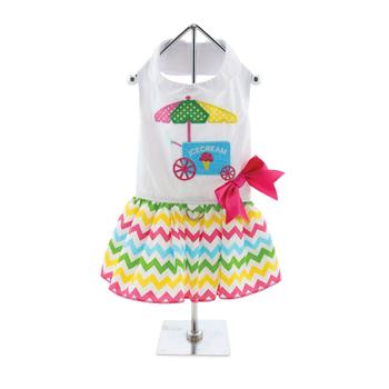 Ice Cream Cart Dress with Matching Leash - godoggiestyle