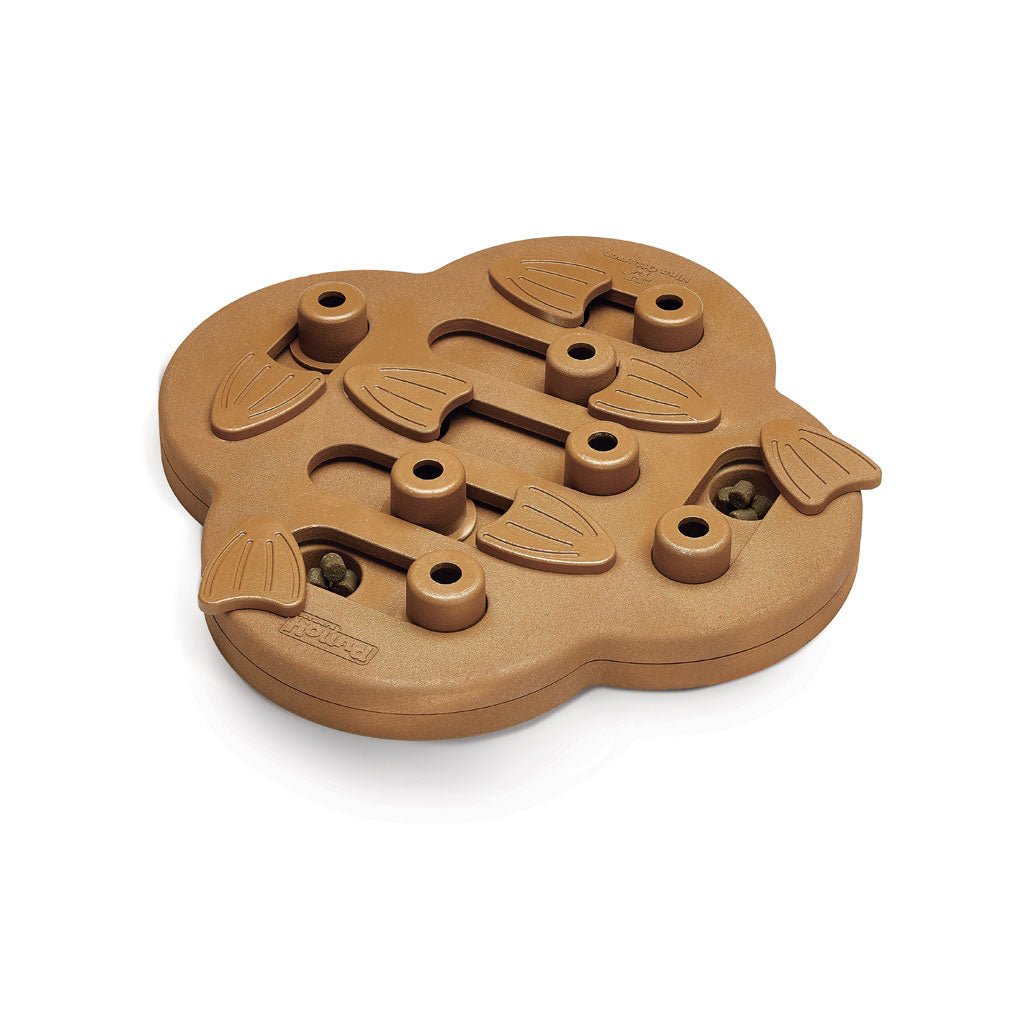 Outward Hound Nina Ottosson Dog Hide N' Slide Puzzle Game Large Brown 11.75" x 11.75" x 2" - godoggiestyle