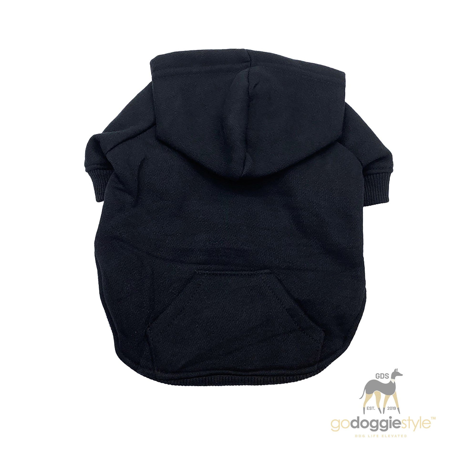 Premium Dog Hoodie - Pet Hoodie - Puppy Clothing - Dog Clothes - Outdoor Dog Coat - S-9XL Black - godoggiestyle