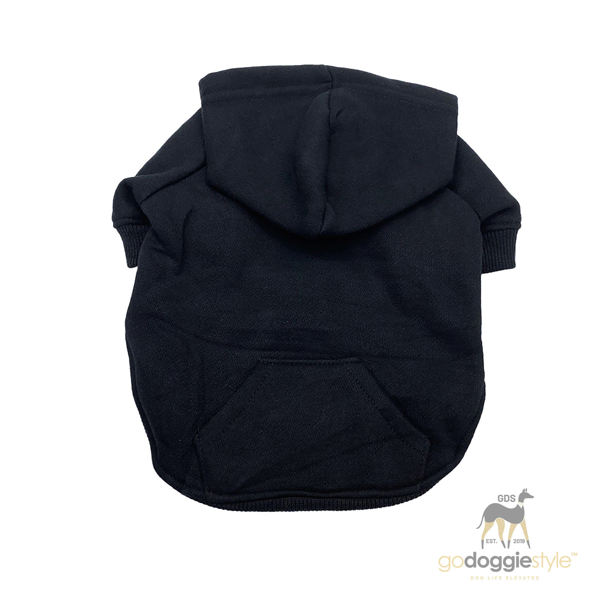 Premium Dog Hoodie - Pet Hoodie - Puppy Clothing - Dog Clothes - Outdoor Dog Coat - S-9XL Black - godoggiestyle