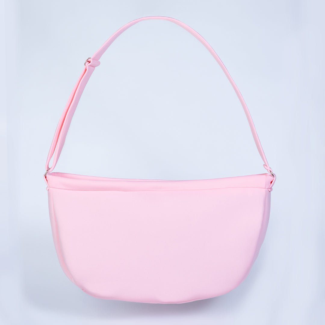 Signature Sling Luxury Dog Carrier (Baby Pink)-Handmade In USA-Small Dog Carrier-Faux Mink Lining-Adjustable Shoulder Strap-godoggiestyle