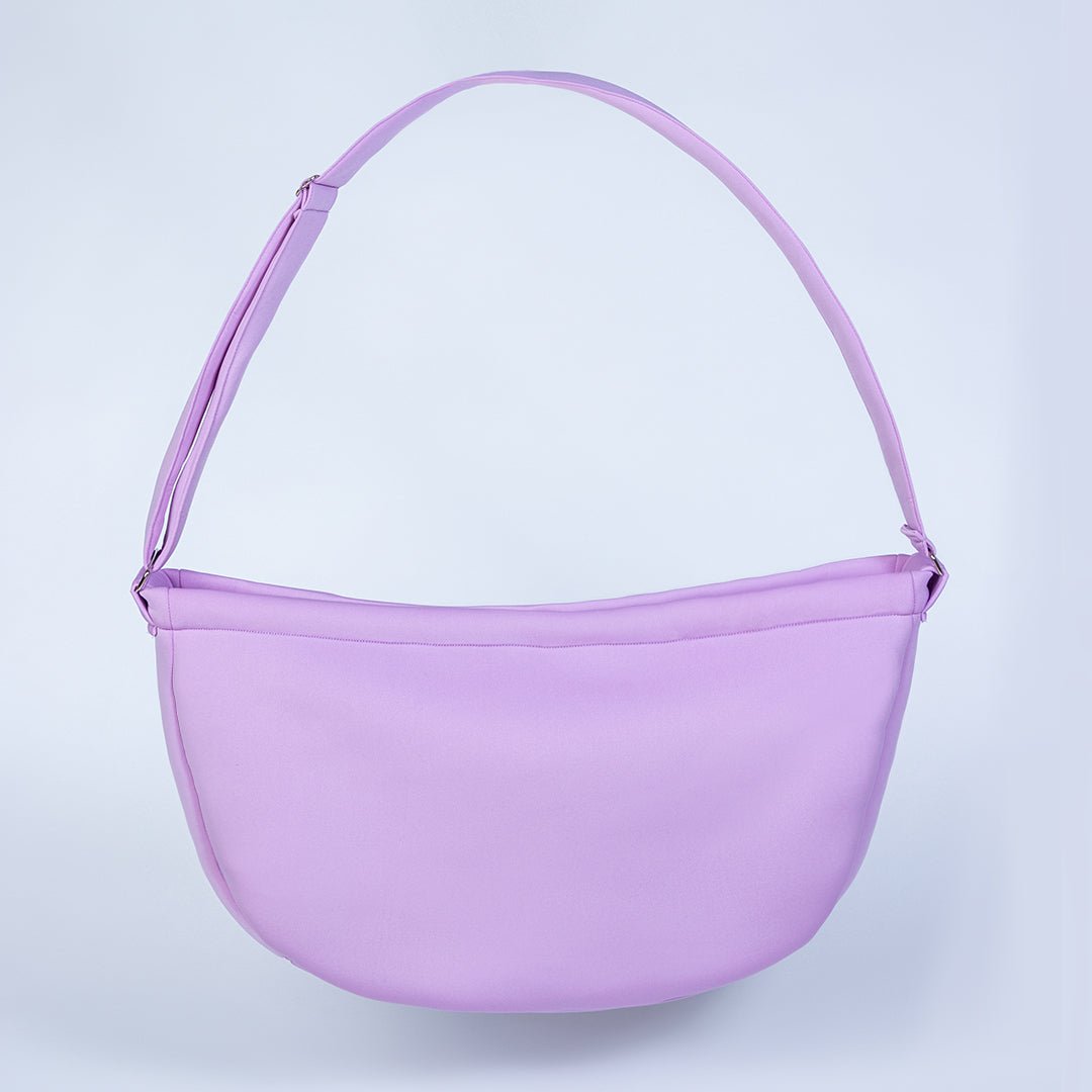 Signature Sling Luxury Dog Carrier (Lilac)-Handmade In USA-Small Dog Carrier-Faux Mink Lining-Adjustable Shoulder Strap-godoggiestyle