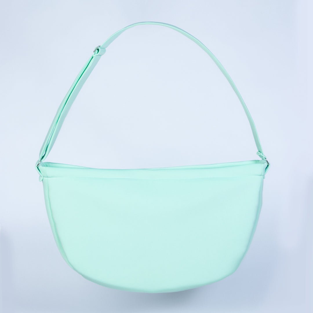 Signature Sling Luxury Dog Carrier (Mint)-Handmade In USA-Small Dog Carrier-Faux Mink Lining-Adjustable Shoulder Strap-godoggiestyle