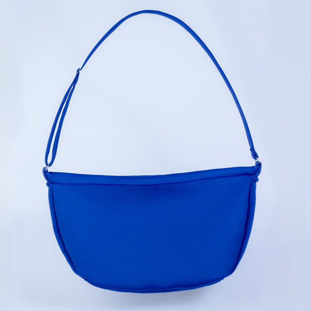 Signature Sling Luxury Dog Carrier (Royal Blue)-Handmade In USA-Small Dog Carrier-Faux Mink Lining-Adjustable Shoulder Strap-godoggiestyle
