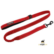 Soft Pull Heavy Duty Dog Leash With Traffic Control Soft Grip Handle-Red-4 Feet Long With 6 Inch Stretch-Non-Fray Industrial Grade Design-godoggiestyle