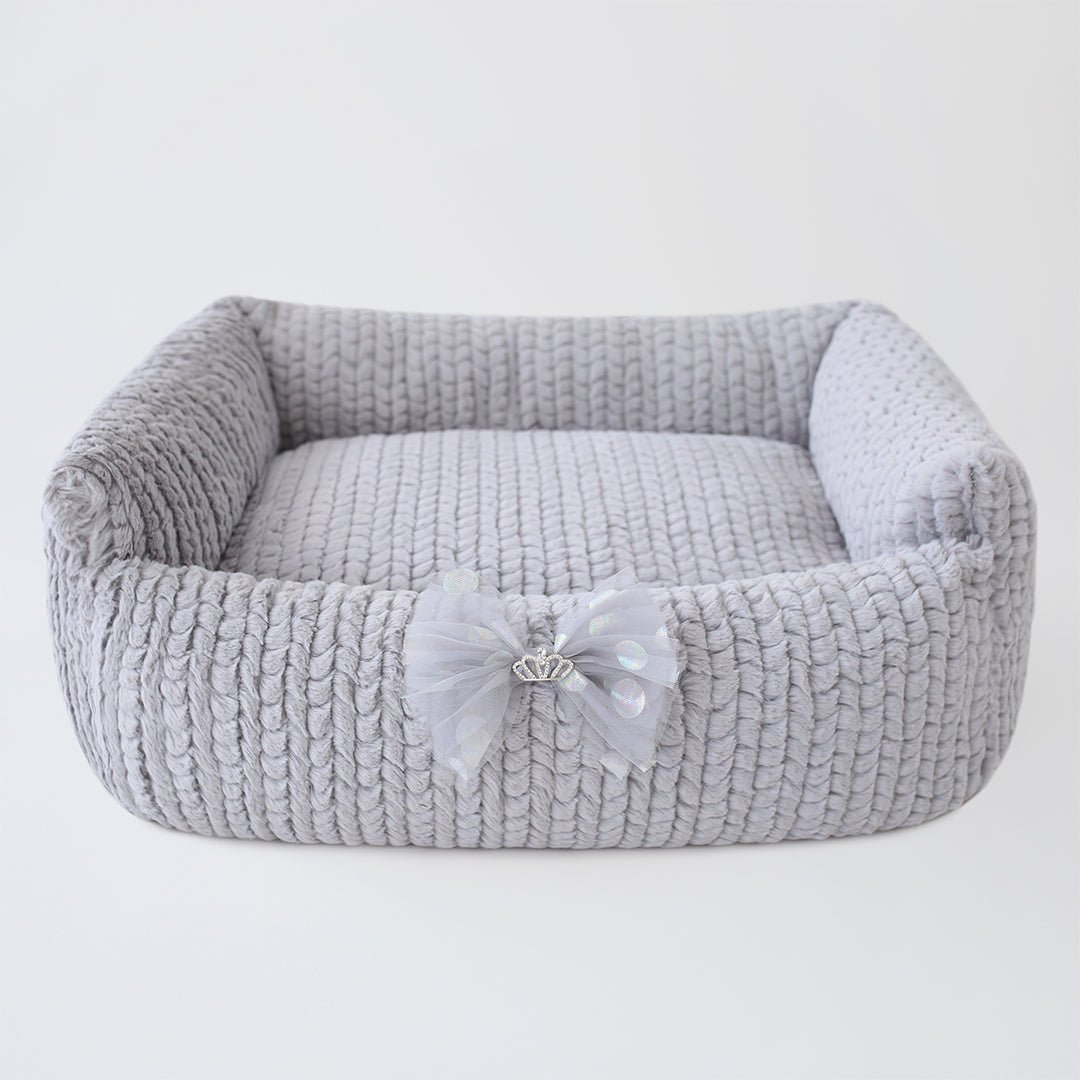 Sterling Dolce Dog Bed - Easy Care - Small Breed Dog - Luxury Handmade - Plush Soft Warm Cozy Dog Bed - 100% Poly-fiber Fill - Made In USA - godoggiestyle