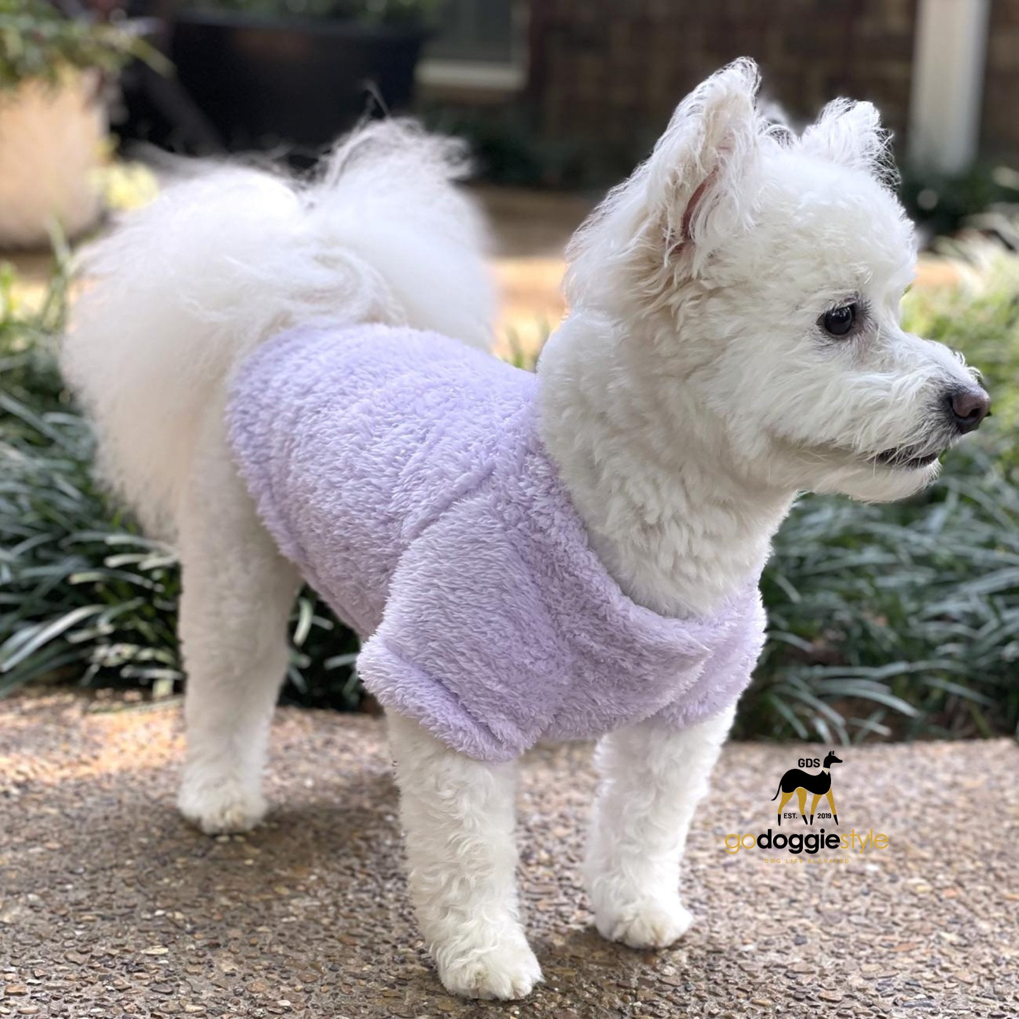 Super Soft Plush Lightweight Pullover Dog Sweater - Lavender - Warm Soft Dog Shirt Sweater - Thick Dog Sweater - Size XS to 4XL - godoggiestyle