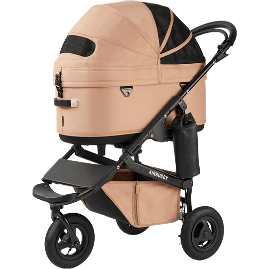 Twill Mocha DOME3 Dog Stroller by Airbuggy (LARGE) - godoggiestyle