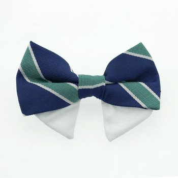 Universal Dog Bow Tie-Navy Blue and Green Stripe-godoggiestyle