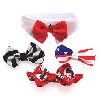 White Collar Bow Tie Set with 4 Interchangeable Bows - godoggiestyle