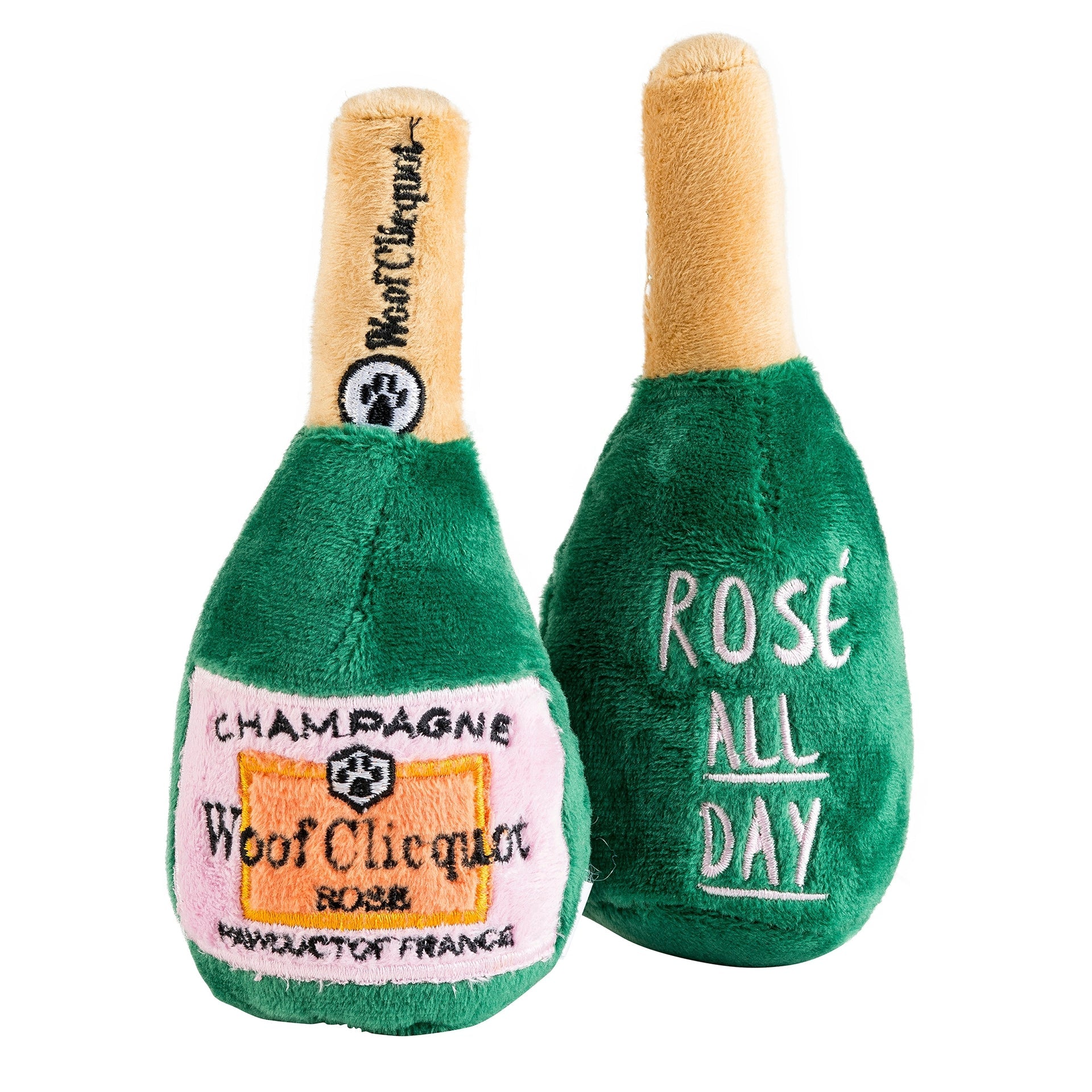 Woof Clicquot Rose' Champagne Bottle-godoggiestyle
